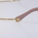 CHANEL COCO Mark Ball Chain Strap Glasses Plastic Pink CC Auth BA4089-7