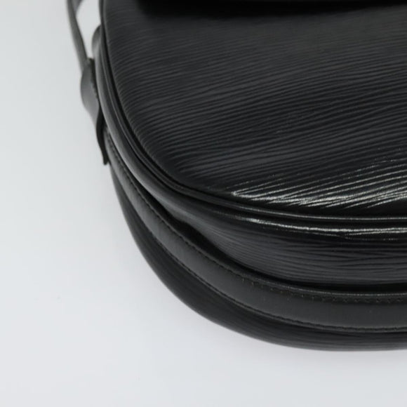 LOUIS VUITTON Epi Jeune Fille MM Shoulder Bag Black M52152 LV Auth BA4090