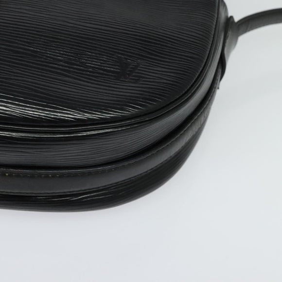 LOUIS VUITTON Epi Jeune Fille MM Shoulder Bag Black M52152 LV Auth BA4090