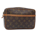 LOUIS VUITTON Monogram Compiegne 23 Clutch Bag M51847 LV Auth BA4092-1