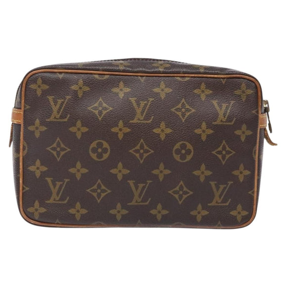 LOUIS VUITTON Monogram Compiegne 23 Clutch Bag M51847 LV Auth BA4092