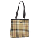 BURBERRY Nova Check Tote Bag PVC Beige Auth BA4094-1