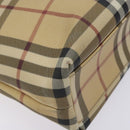 BURBERRY Nova Check Tote Bag PVC Beige Auth BA4094-11
