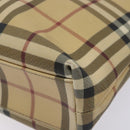 BURBERRY Nova Check Tote Bag PVC Beige Auth BA4094-12