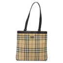 BURBERRY Nova Check Tote Bag PVC Beige Auth BA4094-2
