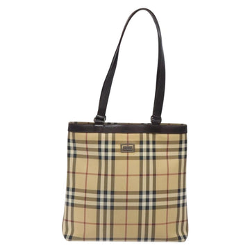 BURBERRY Nova Check Tote Bag PVC Beige Auth BA4094 - 0