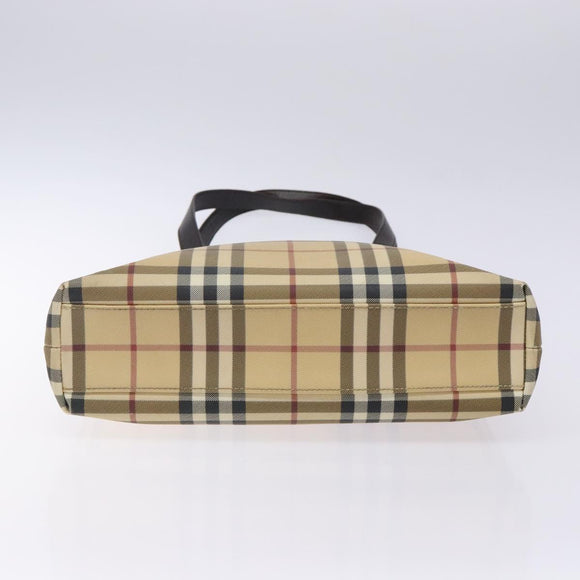 BURBERRY Nova Check Tote Bag PVC Beige Auth BA4094