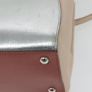 FENDI Petite to Jules Hand Bag Leather 2way Pink Silver Auth BA4096-15