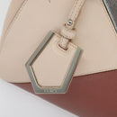 FENDI Petite to Jules Hand Bag Leather 2way Pink Silver Auth BA4096-16