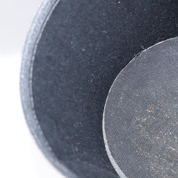 Christian Dior Chain Vanity Pouch Leather Black Gold Auth BA4097