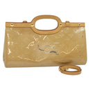 LOUIS VUITTON Monogram Vernis Roxbury Drive Hand Bag Noisette M91372 Auth BA4113-1