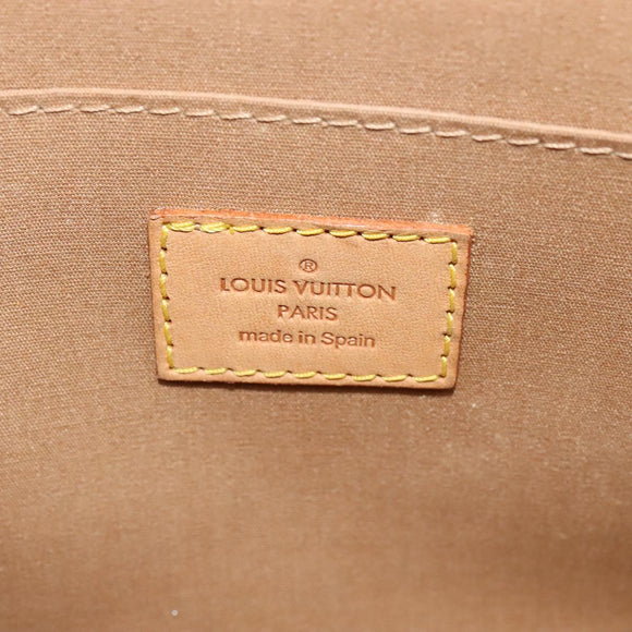 LOUIS VUITTON Monogram Vernis Roxbury Drive Hand Bag Noisette M91372 Auth BA4113