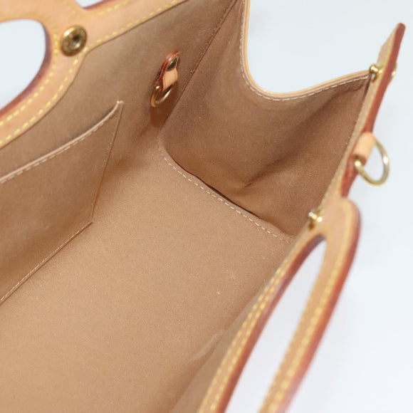 LOUIS VUITTON Monogram Vernis Roxbury Drive Hand Bag Noisette M91372 Auth BA4113