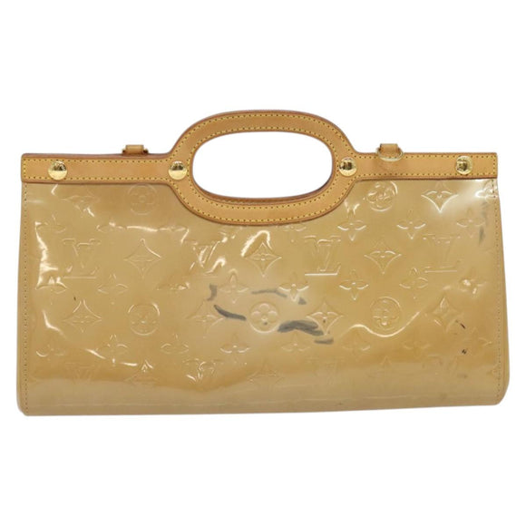 LOUIS VUITTON Monogram Vernis Roxbury Drive Hand Bag Noisette M91372 Auth BA4113