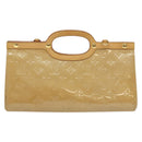 LOUIS VUITTON Monogram Vernis Roxbury Drive Hand Bag Noisette M91372 Auth BA4113-2