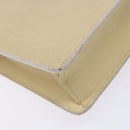 GUCCI Shoulder Bag Leather Cream Gold Auth BA4121-17