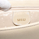 GUCCI Shoulder Bag Leather Cream Gold Auth BA4121-20