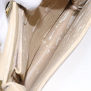 GUCCI Shoulder Bag Leather Cream Gold Auth BA4121-10