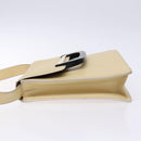 GUCCI Shoulder Bag Leather Cream Gold Auth BA4121-4