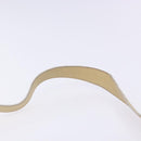 GUCCI Shoulder Bag Leather Cream Gold Auth BA4121-14