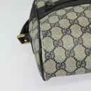 GUCCI GG Supreme Sherry Line Shoulder Bag PVC Navy Gold 98 02 005 Auth BA4122-9