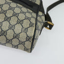 GUCCI GG Supreme Sherry Line Shoulder Bag PVC Navy Gold 98 02 005 Auth BA4122-14