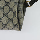 GUCCI GG Supreme Sherry Line Shoulder Bag PVC Navy Gold 98 02 005 Auth BA4122-16