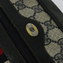 GUCCI GG Supreme Sherry Line Shoulder Bag PVC Navy Gold 98 02 005 Auth BA4122-17