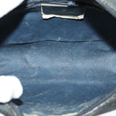 GUCCI GG Supreme Sherry Line Shoulder Bag PVC Navy Gold 98 02 005 Auth BA4122-10