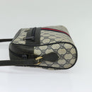 GUCCI GG Supreme Sherry Line Shoulder Bag PVC Navy Gold 98 02 005 Auth BA4122-3