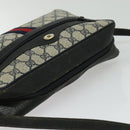 GUCCI GG Supreme Sherry Line Shoulder Bag PVC Navy Gold 98 02 005 Auth BA4122-6