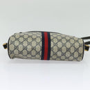 GUCCI GG Supreme Sherry Line Shoulder Bag PVC Navy Gold 98 02 005 Auth BA4122-5