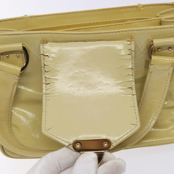 LOUIS VUITTON Cruise Line Sac Bicolor Hand Bag Enamel Yellow M92547 Auth BA4124