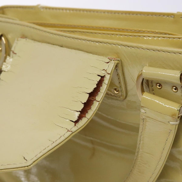 LOUIS VUITTON Cruise Line Sac Bicolor Hand Bag Enamel Yellow M92547 Auth BA4124