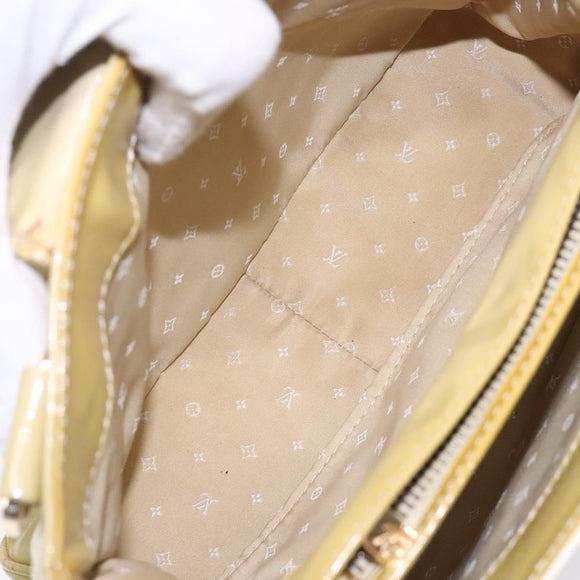 LOUIS VUITTON Cruise Line Sac Bicolor Hand Bag Enamel Yellow M92547 Auth BA4124