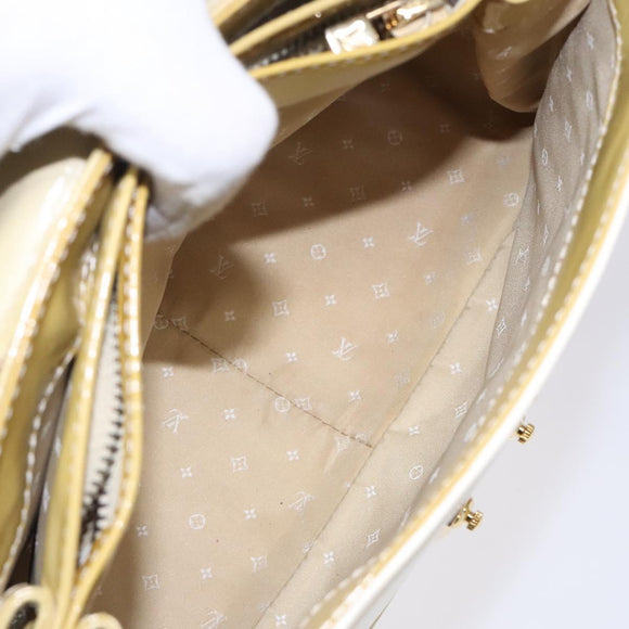 LOUIS VUITTON Cruise Line Sac Bicolor Hand Bag Enamel Yellow M92547 Auth BA4124