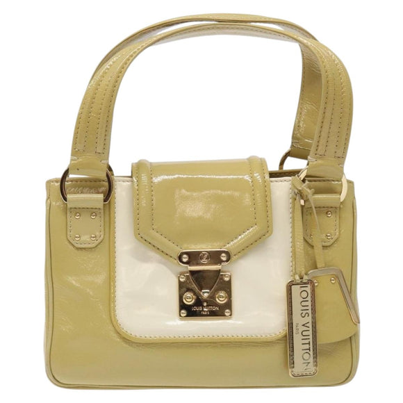 LOUIS VUITTON Cruise Line Sac Bicolor Hand Bag Enamel Yellow M92547 Auth BA4124