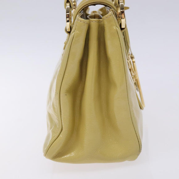 LOUIS VUITTON Cruise Line Sac Bicolor Hand Bag Enamel Yellow M92547 Auth BA4124