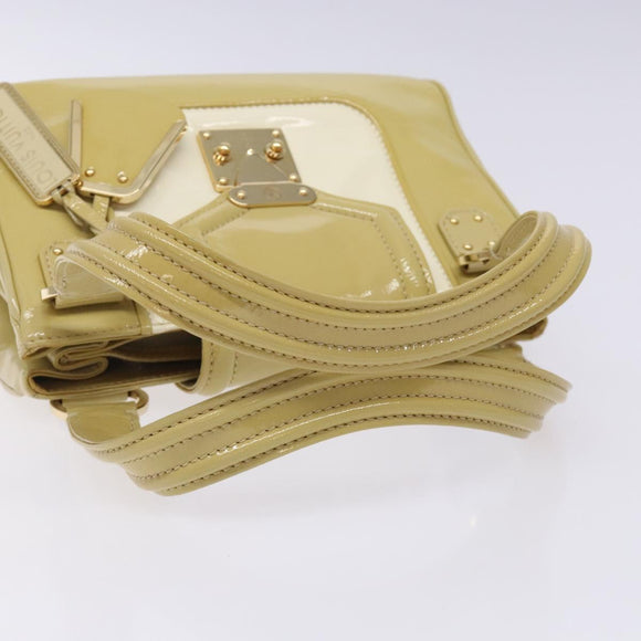 LOUIS VUITTON Cruise Line Sac Bicolor Hand Bag Enamel Yellow M92547 Auth BA4124