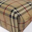 BURBERRY Nova Check Shoulder Bag PVC Beige Gold Auth BA4127-9