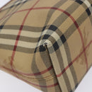 BURBERRY Nova Check Shoulder Bag PVC Beige Gold Auth BA4127-14