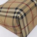 BURBERRY Nova Check Shoulder Bag PVC Beige Gold Auth BA4127-16