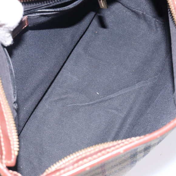 BURBERRY Nova Check Shoulder Bag PVC Beige Gold Auth BA4127