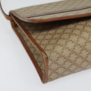 CELINE Macadam Canvas Shoulder Bag PVC Beige Gold Auth BA4128-9