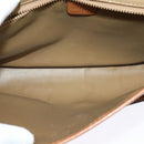 CELINE Macadam Canvas Shoulder Bag PVC Beige Gold Auth BA4128-11