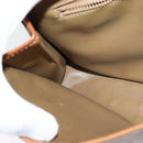 CELINE Macadam Canvas Shoulder Bag PVC Beige Gold Auth BA4128-19
