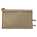 CELINE Macadam Canvas Shoulder Bag PVC Beige Gold Auth BA4128-2