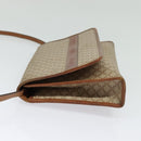 CELINE Macadam Canvas Shoulder Bag PVC Beige Gold Auth BA4128-3