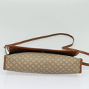 CELINE Macadam Canvas Shoulder Bag PVC Beige Gold Auth BA4128-5