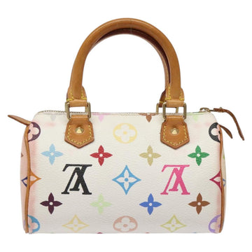 LOUIS VUITTON Monogram Multicolor Mini Speedy Hand Bag White M92645 Auth BA414AV - 0